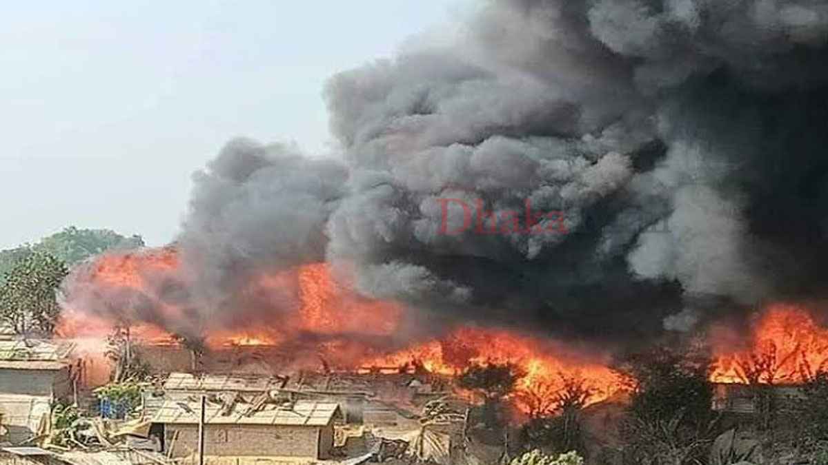 উখিয়ায় রোহিঙ্গা ক্যাম্পে আগুন, নিয়ন্ত্রণে ৪ ইউনিট